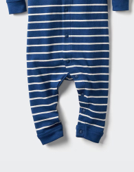 Детский комбинезон в рубчик 1159843943 (Синий/Белый 3-6M) на рост 55-65 см