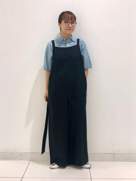 Жіночий лляний комбінезон Uniqlo з поясом 1159849526 (Чорний L)