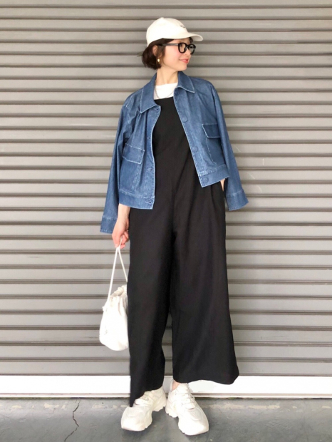 Жіночий лляний комбінезон Uniqlo з поясом 1159849526 (Чорний L)