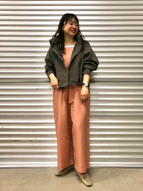 Женский льняной комбинезон Uniqlo с поясом 1159849961 (Оранжевый S)