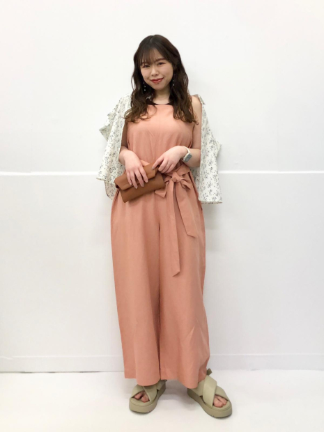 Женский льняной комбинезон Uniqlo с поясом 1159849961 (Оранжевый S)