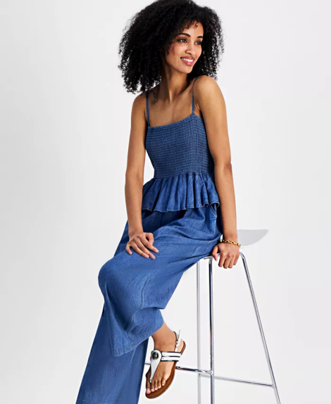 Женский комбинезон Tommy Hilfiger с баской 1159852841 (Синий XL)