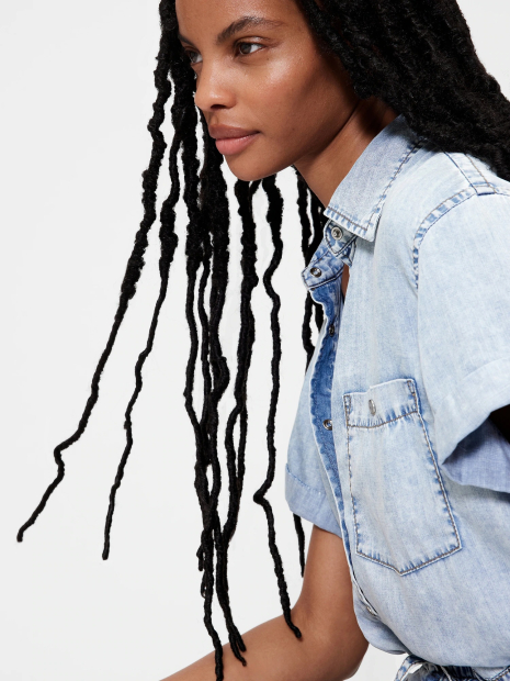 Джинсовый ромпер GAP комбинезон 1159857109 (Голубой M)