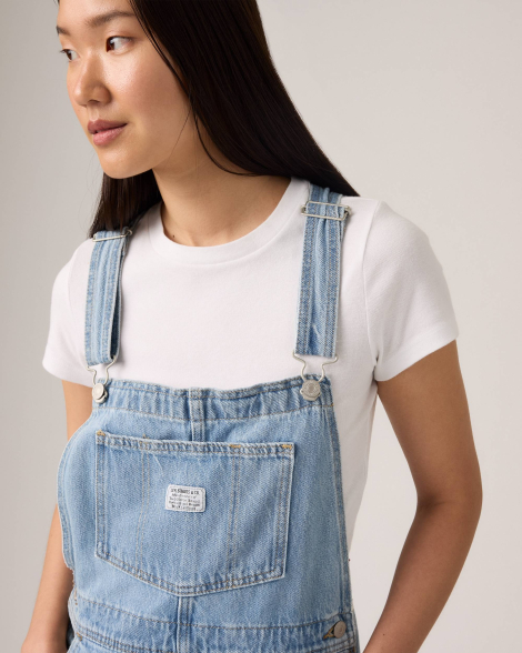 Жіночий джинсовий комбінезон Levi's 1159857157 (Блакитний XS)