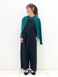 Жіночий лляний комбінезон Uniqlo з поясом 1159849526 (Чорний L)