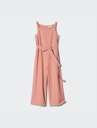 Женский льняной комбинезон Uniqlo с поясом 1159849961 (Оранжевый S)