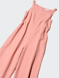 Женский льняной комбинезон Uniqlo с поясом 1159849961 (Оранжевый S)