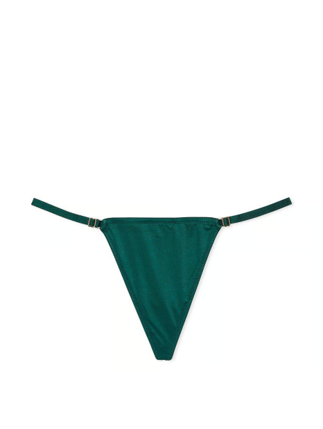Гладкий комплект білизни Victoria's Secret погруддя Push-up і трусики стрінги 1159838225 (Зелений 34A/S)