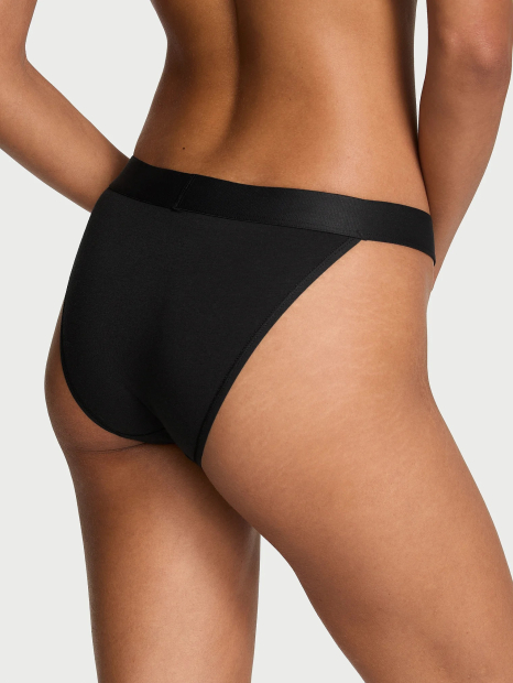 Женский комплект белья Victoria's Secret лиф и трусики танга 1159838390 (Черный 34B/S)