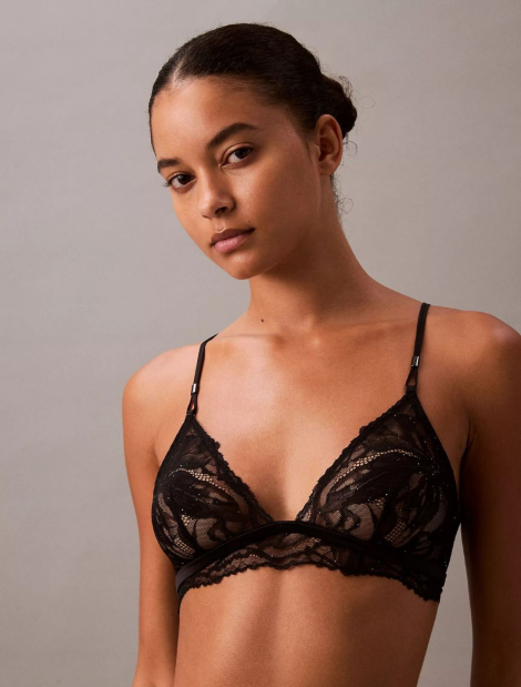 Женский комплект Calvin Klein бюст-бралетт и трусики бикини 1159838574 (Черный XL)