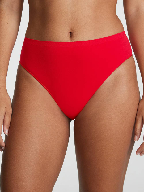 Женский комплект белья Victoria's Secret Pink лиф Push-Up и трусики бразильяны 1159839225 (Красный 34B/S)