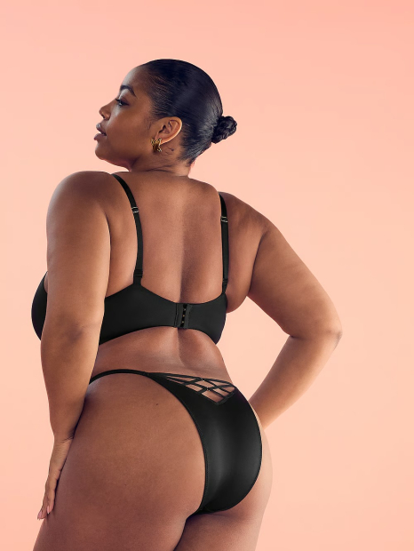 Ефектний комплект Victoria's Secret бюст Push-Up та трусики бразилії 1159838872 (Чорний 40D/XXL)