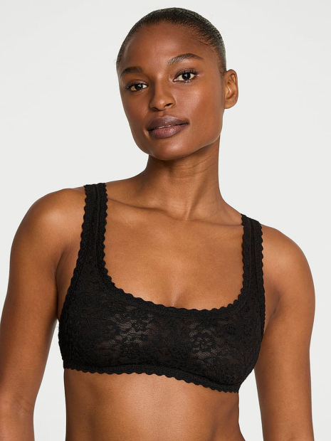 Роскошный кружевной комплект Victoria's Secret бралетт и трусики тонг 1159838874 (Черный XS)