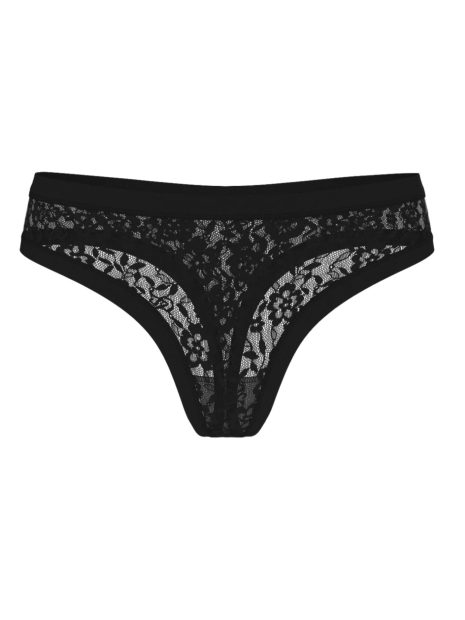 Роскошный кружевной комплект Victoria's Secret бралетт и трусики тонг 1159838874 (Черный XS)