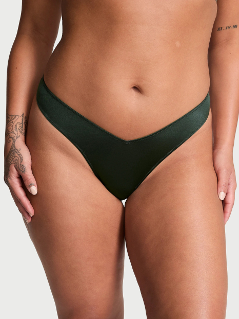 Комплект Victoria's Secret бюст Push-Up и трусики тонг 1159838975 (Зеленый 40D/XXL)
