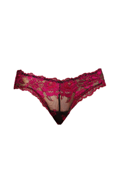 Шикарный кружевной комплект белья Victoria's Secret бюст и трусики чики 1159839190 (Черный/Розовый 32B/XS)