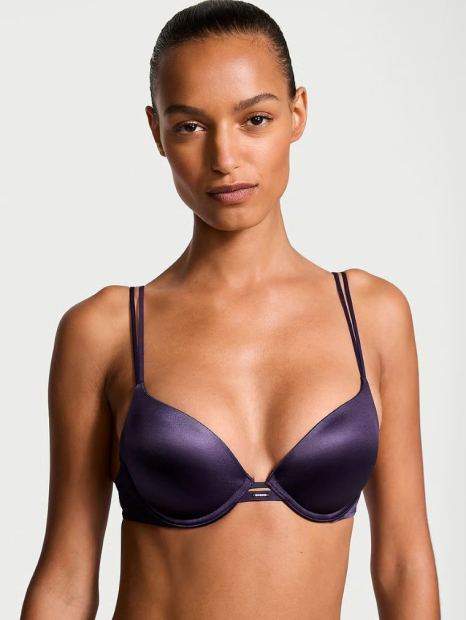 Женский комплект белья Victoria's Secret бюст Push-up и трусики стринги 1159839273 (Фиолетовый 34A/S)