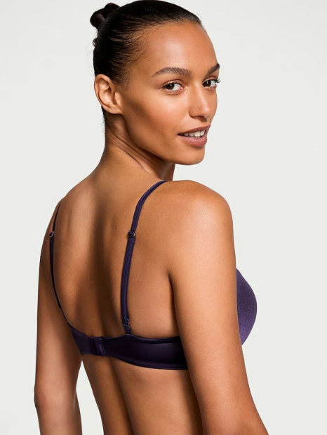 Женский комплект белья Victoria's Secret бюст Push-up и трусики стринги 1159839273 (Фиолетовый 34A/S)