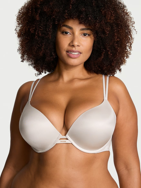 Комплект белья Victoria's Secret бюст Push-Up и трусики тонг 1159839302 (Серый 34A/S)
