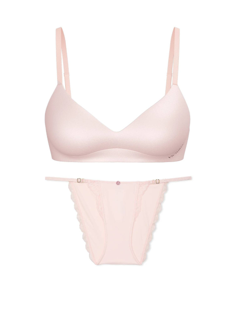 Комплект белья Victoria's Secret бюст и трусики стринг бикини 1159839342 (Розовый S)
