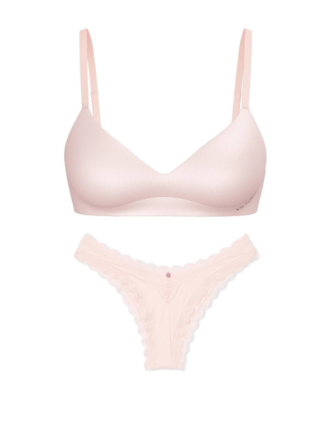 Комплект білизни Victoria's Secret бюст та трусики бразилії 1159839447 (Рожевий L)