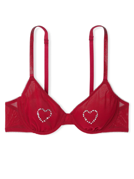 Комплект білизни Victoria's Secret бюст та трусики тонг 1159839553 (Червоний 34B/S)
