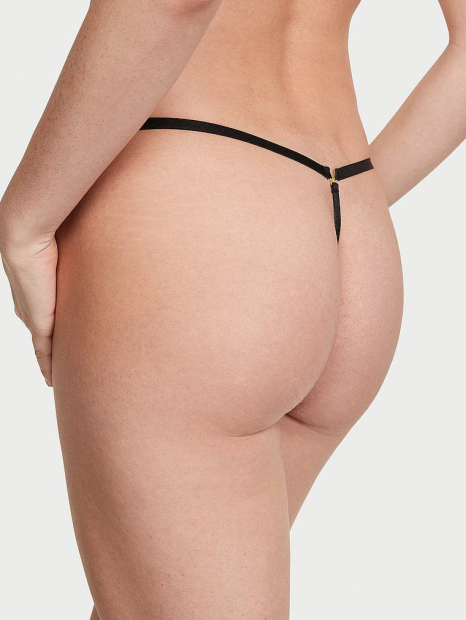 Розкішний комплект Victoria's Secret корсетний топ та трусики стрінги 1159839848 (Чорний M)