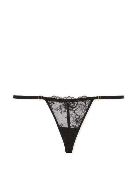 Розкішний комплект Victoria's Secret корсетний топ та трусики стрінги 1159839848 (Чорний M)