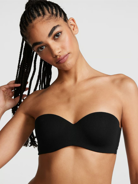 Комплект білизни Victoria's Secret PINK бюст та трусики стрінги 1159840106 (Чорний 36A/M)