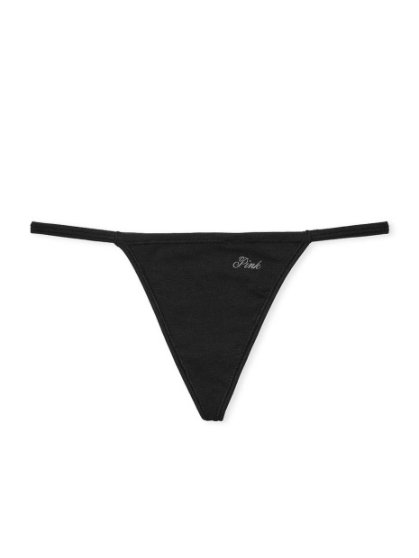 Комплект белья Victoria's Secret PINK бюст и трусики стринги 1159840106 (Черный 36A/M)