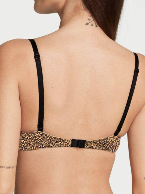 Шикарный комплект белья Victoria's Secret гладкий бюстгальтер и кружевные трусики чики 1159840304 (Леопардовый 34B/S)