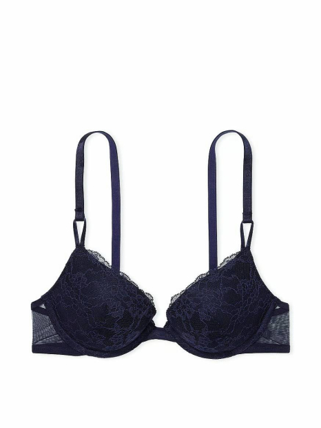 Комплект белья Victoria's Secret бюст Push-Up и трусики стринг бикини 1159840371 (Синий 38B/L)