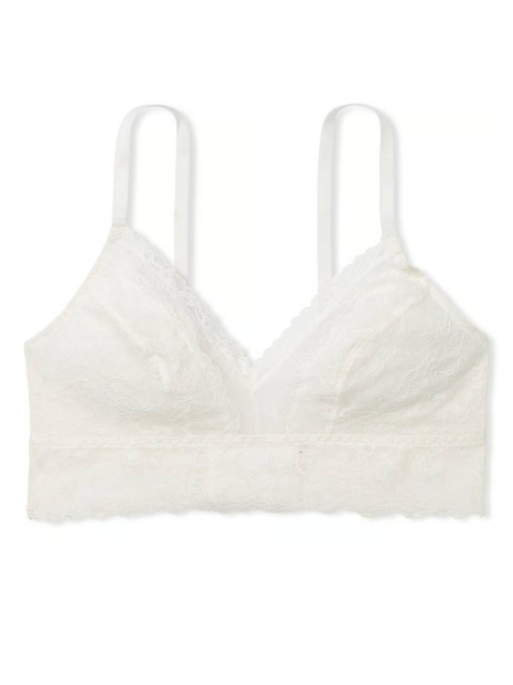 Шикарный комплект белья Victoria's Secret бралетт и трусики бикини 1159840380 (Молочный M)