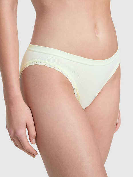 Женский комплект белья Victoria's Secret Pink лиф Push-Up и трусики бикини 1159840493 (Салатовый 32C/S)