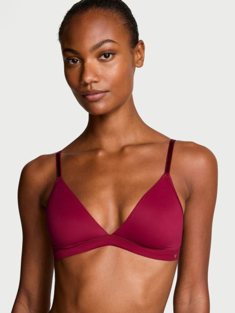 Комплект білизни Victoria's Secret бралетт та трусики тонг 1159840560 (Бордовий L)
