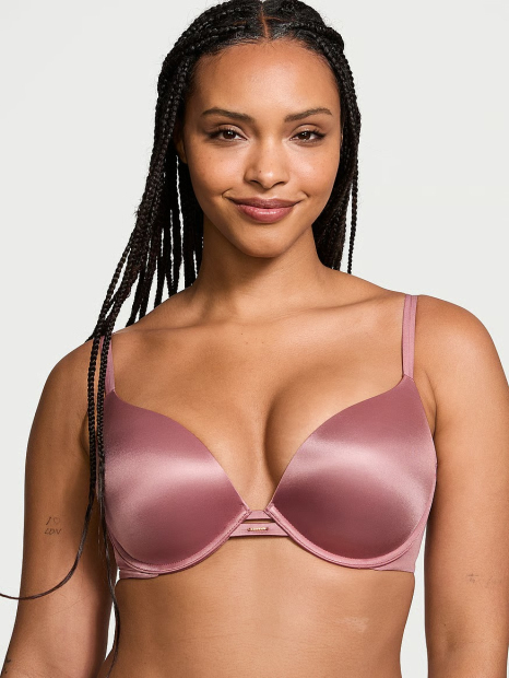 Женский комплект белья Victoria's Secret бюст Push-up и трусики стринги 1159840616 (Розовый 34A/S)