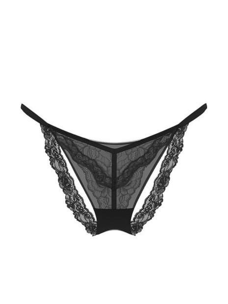 Комплект белья Victoria's Secret бралетт триангл и трусики бикини со стразами 1159840816 (Черный L)