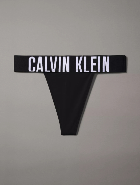 Женский комплект белья Calvin Klein бюст и трусики тонг 1159840854 (Черный S)