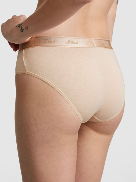 Женский комплект белья Victoria's Secret Pink бюст и трусики хипхаггеры 1159841014 (Бежевый 36A/L)