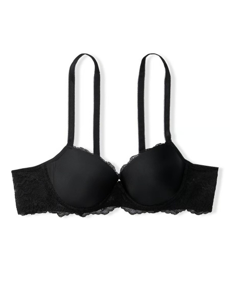 Женский комплект белья Victoria's Secret лиф и трусики бикини 1159841053 (Черный 32A/XS)