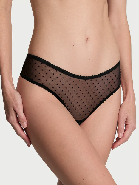 Комплект белья с колокольчиками Victoria's Secret лиф и трусики чики 1159841245 (Черный 34B/M)