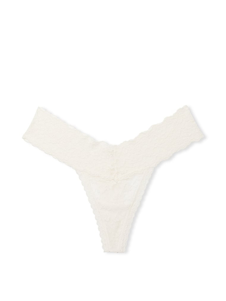 Мереживний комплект білизни Victoria's Secret бралетт та трусики тонг 1159841972 (Молочний S)