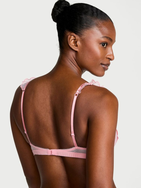 Комплект белья Victoria's Secret бралетт триангл и трусики бразильяны 1159842082 (Розовый XL)