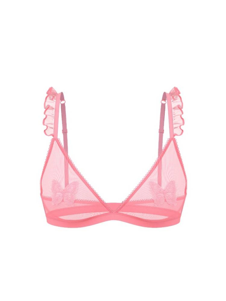 Комплект белья Victoria's Secret бралетт триангл и трусики бразильяны 1159842082 (Розовый XL)