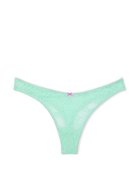 Комплект белья Victoria's Secret бюст и трусики тонг 1159842494 (Бирюзовый 36C/L)