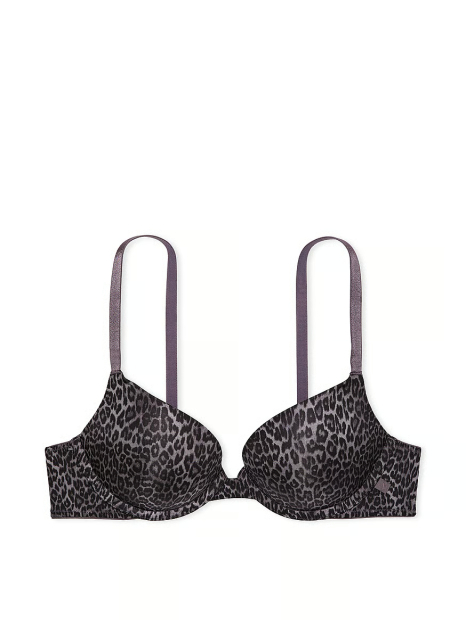 Комплект белья Victoria's Secret бюст Push Up и кружевные трусики тонг 1159844338 (Леопардовый 40D/XL)