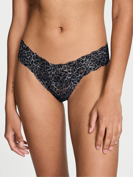 Комплект белья Victoria's Secret бюст Push Up и кружевные трусики тонг 1159844338 (Леопардовый 40D/XL)