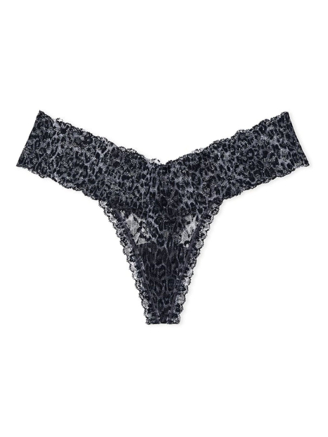 Комплект белья Victoria's Secret бюст Push Up и кружевные трусики тонг 1159844338 (Леопардовый 40D/XL)