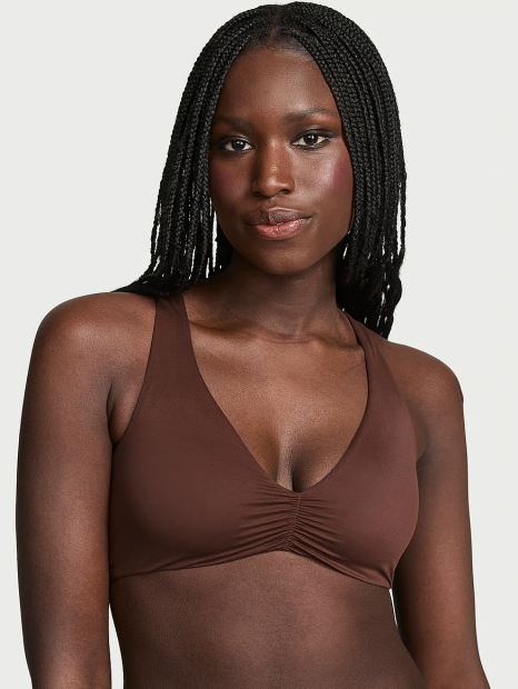 Гладкий комплект білизни Victoria's Secret бралетт з технологією FeatherSoft та трусики чики 1159844398 (Коричневий M)