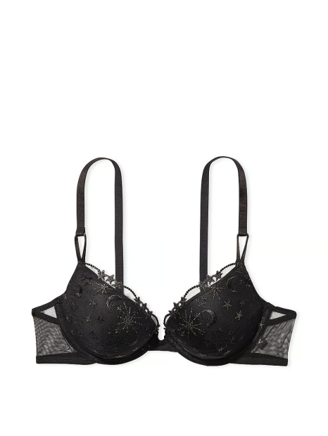 Шикарный комплект Victoria's Secret бюстгальтер и трусики хипхаггеры 1159844907 (Черный 34D/M)